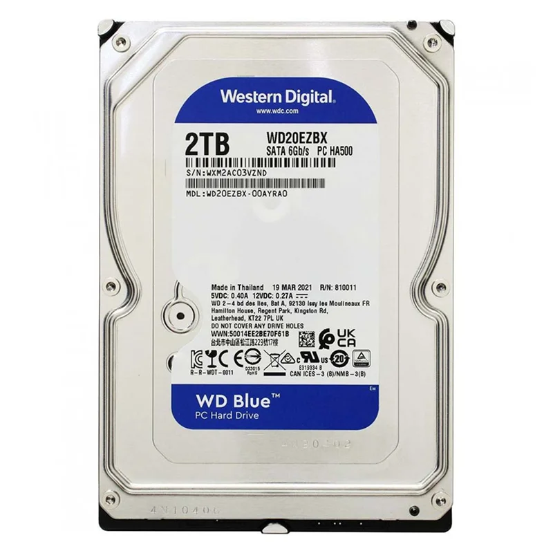 هارد دیسک اینترنال وسترن دیجیتال مدل  Western DigitalBlue Hard Drive 2TB